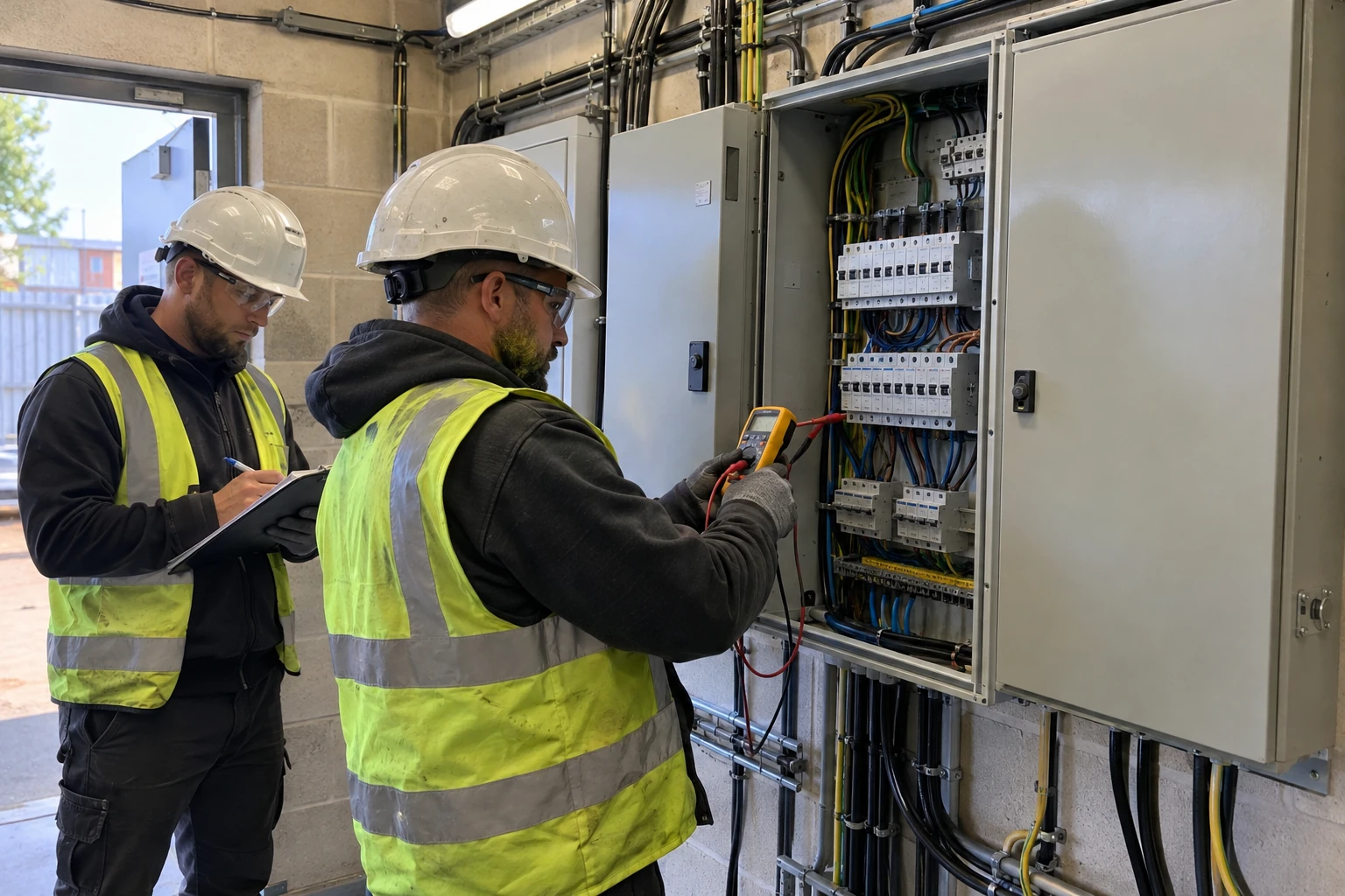 Electrical Installation Checks — illustrative work scene